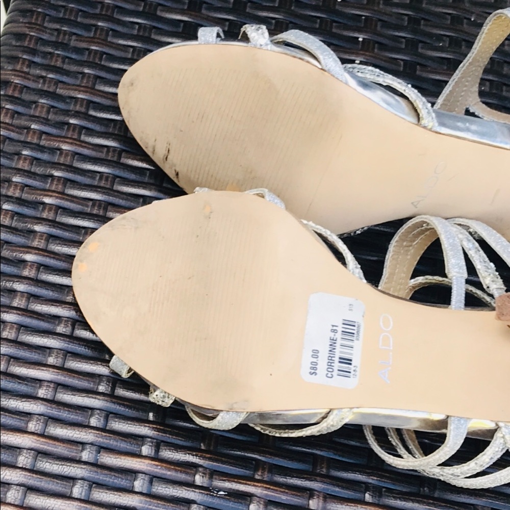 Aldo Women's Silver Metallic Corrine heels - Picture 7 of 7